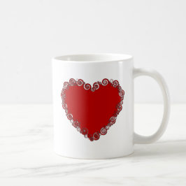 Caneca De Café Vermelho Namorados Romântico