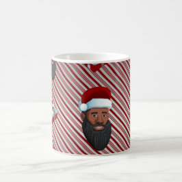 Caneca De Café Vermelho Negro Papai Noel Vermelho