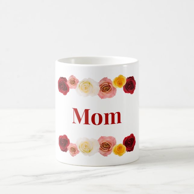 Caneca De Café Vermelho Rosa e Rosas Amarelas Fronteira Mãe Café  (Centro)
