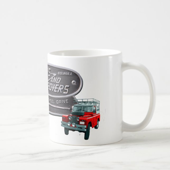Caneca De Café Vermelho Rover das armas e dos vagabundos (Direita)