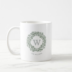 Caneca De Café Versa Verde da Sábada de Pré-Disquete Monograma