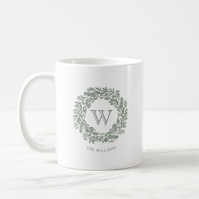 Caneca De Café Versa Verde da Sábada de Pré-Disquete Monograma (Esquerda)