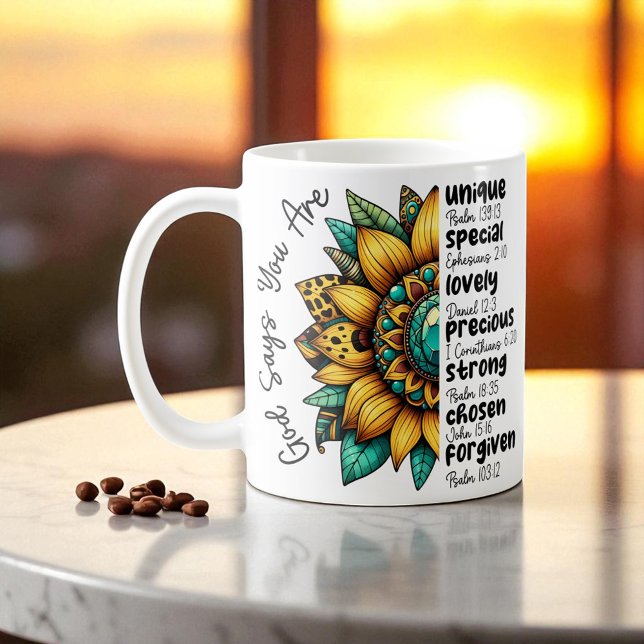 Caneca De Café Versículo Bíblico Cristão Personalizado Perdoado (Criador carregado)