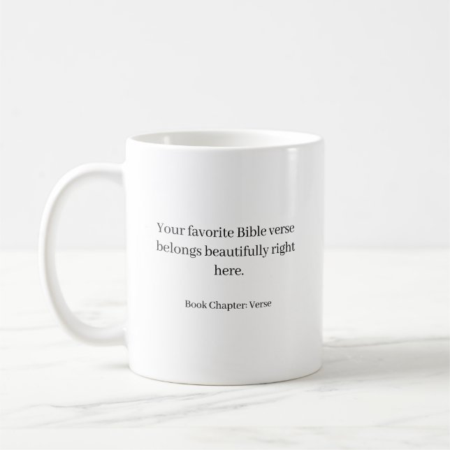 Caneca De Café Versículo bíblico personalizado - crie o seu própr (Esquerda)