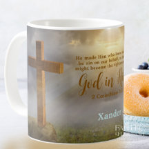 Versículo Bíblico Personalizado Cruz de Madeira