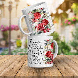 Caneca de Café Versículo Bíblico Posso Fazer Todas