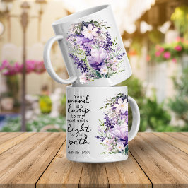 Caneca de Café Versículo Bíblico Sua Palavra é uma