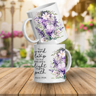 Caneca de Café Versículo Bíblico Sua Palavra é uma