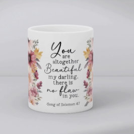 Caneca de Café Versículo Bíblico Você é Bela