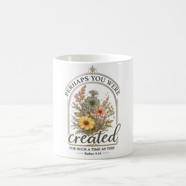 Caneca De Café Versículo da Bíblia Cristã/Esther (Centro)