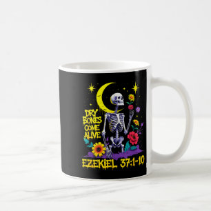 Caneca De Café Versículo da Bíblia Cristã Ossos Secos Venham à Vi
