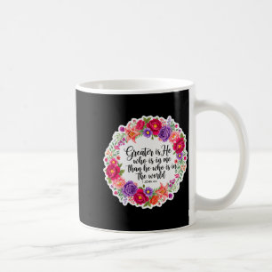 Caneca De Café Versículo da Bíblia da Mulher Cristã Jesus Maior É