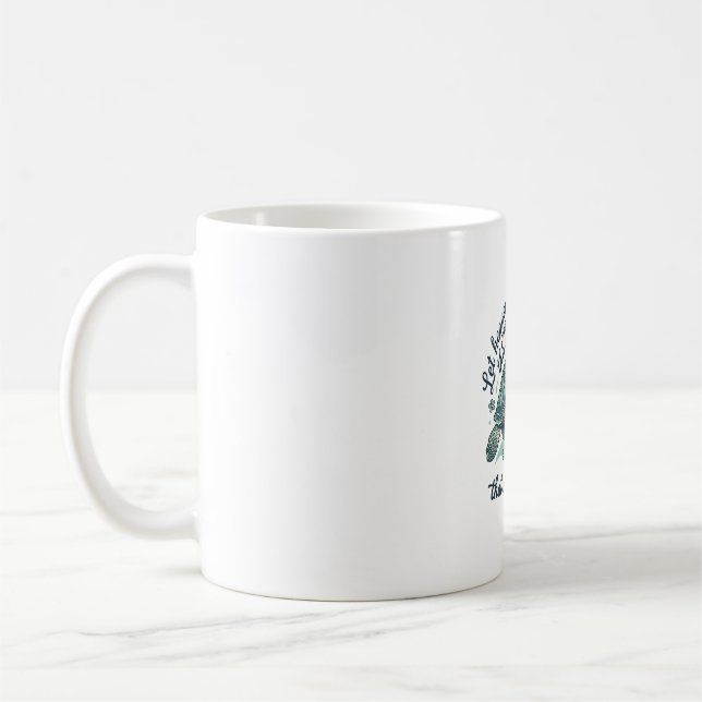 Caneca De Café Versículo da Bíblia da Tartaruga Marinha Desenho d (Esquerda)