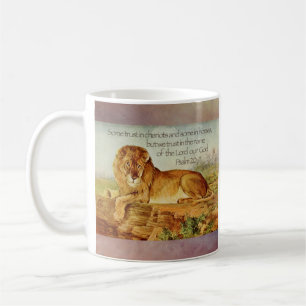 Caneca De Café Versículo da Bíblia do Leão Cristão