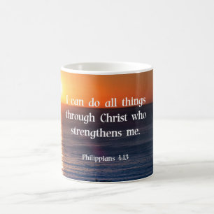 Caneca De Café versículo da Bíblia, Filipenses 4:13,