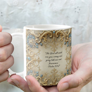 Caneca De Café Versículo da Bíblia Personalizável Vitoriano