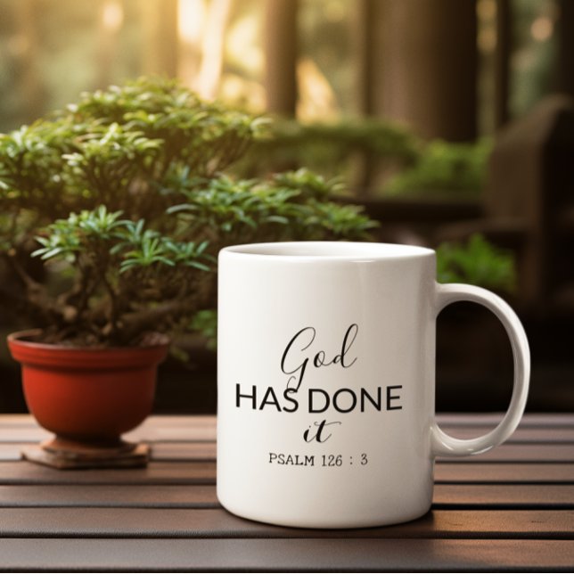 Caneca De Café Versículo da Bíblia Salmo Cristão (This mug serves as a gentle daily reminder of faith, hope, and encouragement during your sip time.)