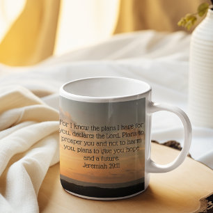 Caneca De Café Versículo Inspirador da Bíblia Jeremias 29:11 Nasc