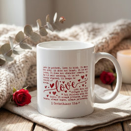 Caneca De Café Verso Bíblico Cristão Dia dos Namorados Inspirador