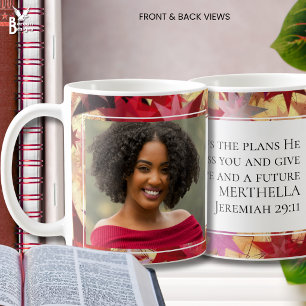 Caneca De Café Verso Bíblico Cristão JEREMIAS 29:11 Foto Personal