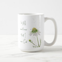 Caneca De Café Verso de Bíblia Personalizada de flor selvagem com