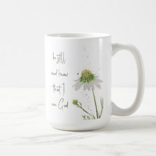 Caneca De Café Verso de Bíblia Personalizada de flor selvagem com