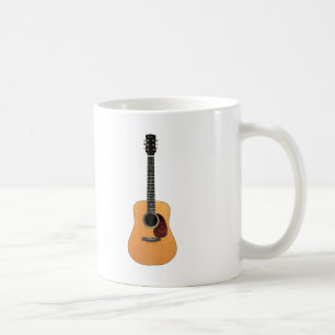 Caneca De Café Vertical da guitarra acústica