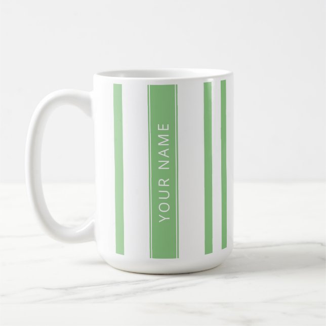 Caneca De Café Vertical Verde com seu nome Mug (Esquerda)