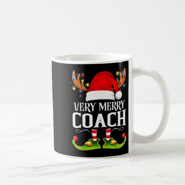 Caneca De Café Very Merry X-mas Coach Matching Christmas  (Direita)