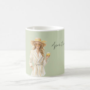 Caneca De Café Vestido Amarelo Loiro Aperitivo