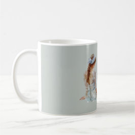 Caneca De Café Vestido Azul Claro Feminino Bonito