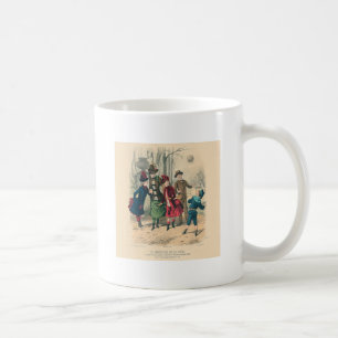 Caneca De Café Vestido de crianças vitorianas, vintage, antigo