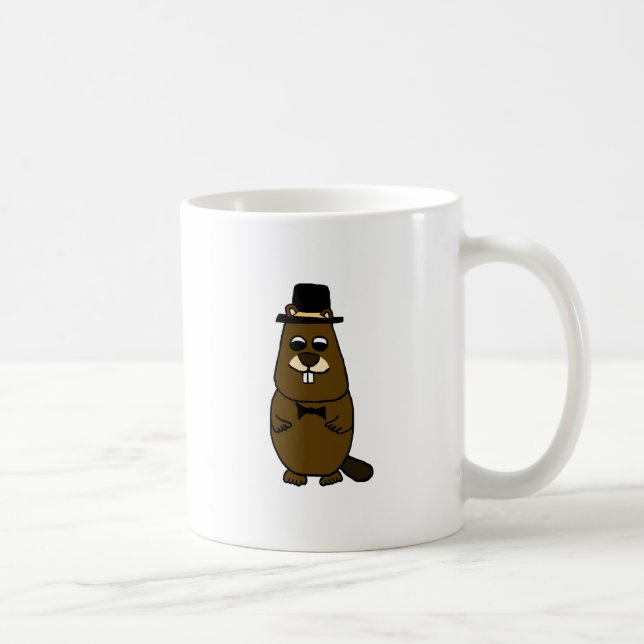 Caneca De Café Vestido Groundhog (Direita)