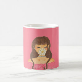 Caneca De Café Vestido Rosa Menina Margarida