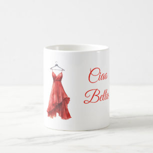 Caneca De Café Vestido Vermelho Tchau Linda