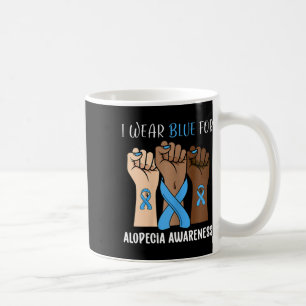 Caneca De Café Vestir Azul Para Sensibilização Para A Alopecia 2