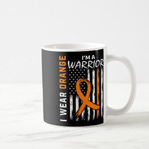 Caneca De Café Vestir Laranja Fita Leucemia Cancer Guerreiro Awar