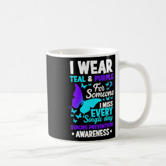 Caneca De Café Vestir Teal &amp; Roxo Para Alguém Que Sinto Falta