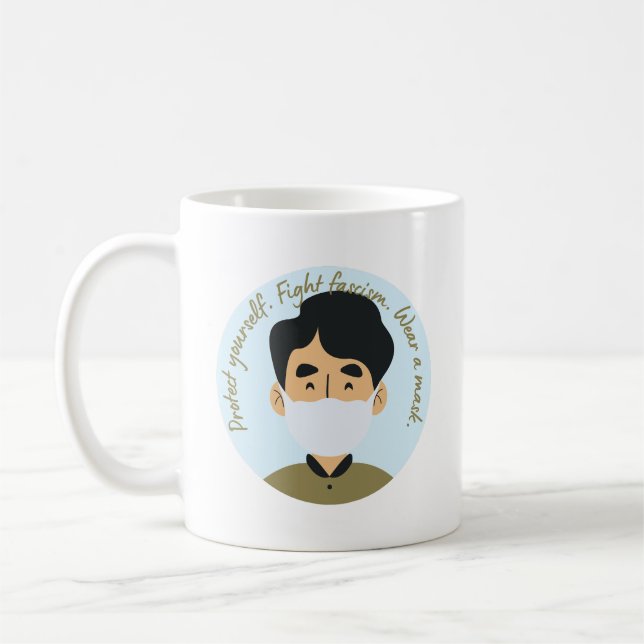 Caneca De Café Vestir um Estilo Verde de Máscara (Esquerda)