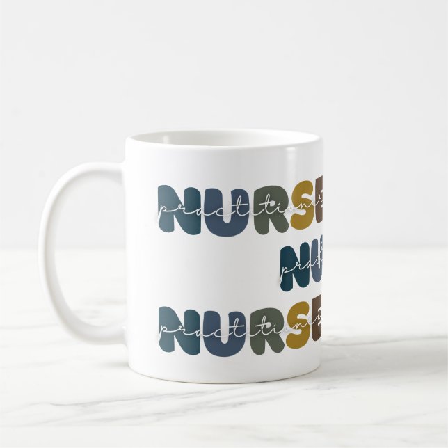 Caneca De Café Vestuário para Enfermeira de Prática Avançada NP (Esquerda)