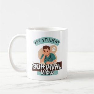 Caneca De Café Vet Student Survival Mode – Vet Student Design