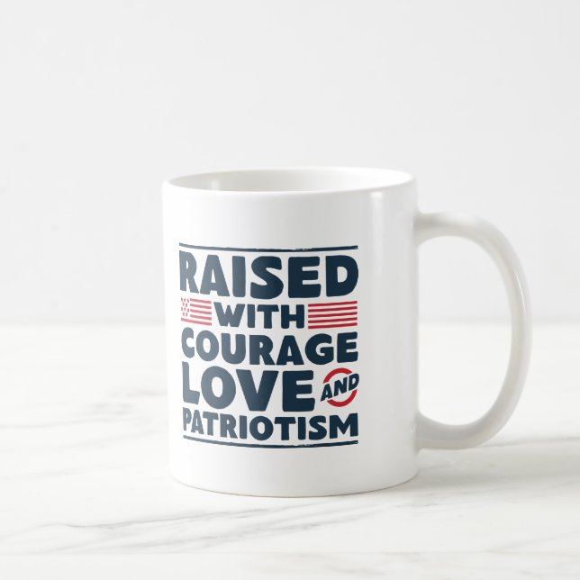 Caneca De Café Veteran Child - Raised With Courage (Direita)