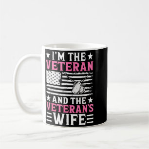 Caneca De Café Veterana Feminina e Esposa de Veterano Mulher Vete