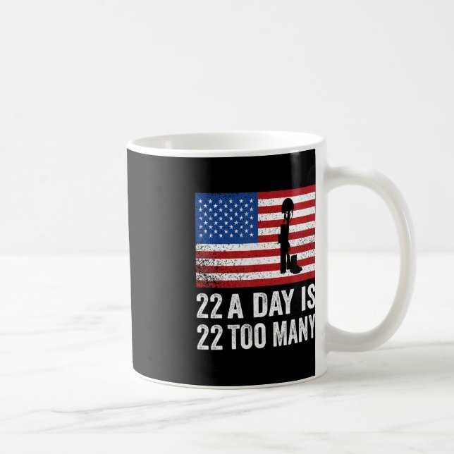 Caneca De Café Veterano 22 dias Sensibilização para o Suicídio PT (Direita)