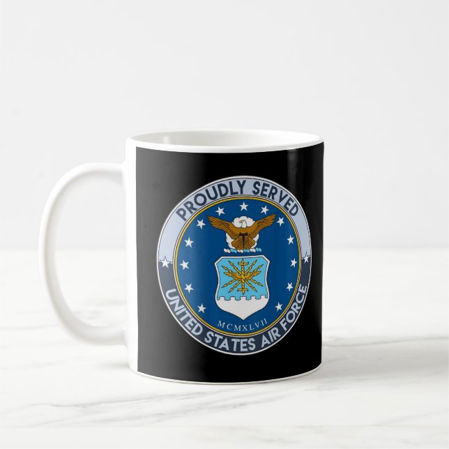 Caneca De Café Veterano da Força Aérea orgulhoso (Esquerda)