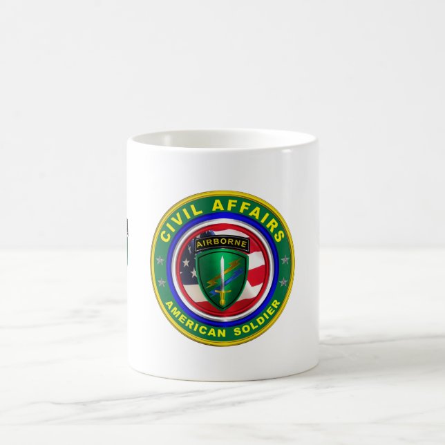 Caneca De Café Veterano dos Assuntos Civis do Exército Orgânico (Centro)