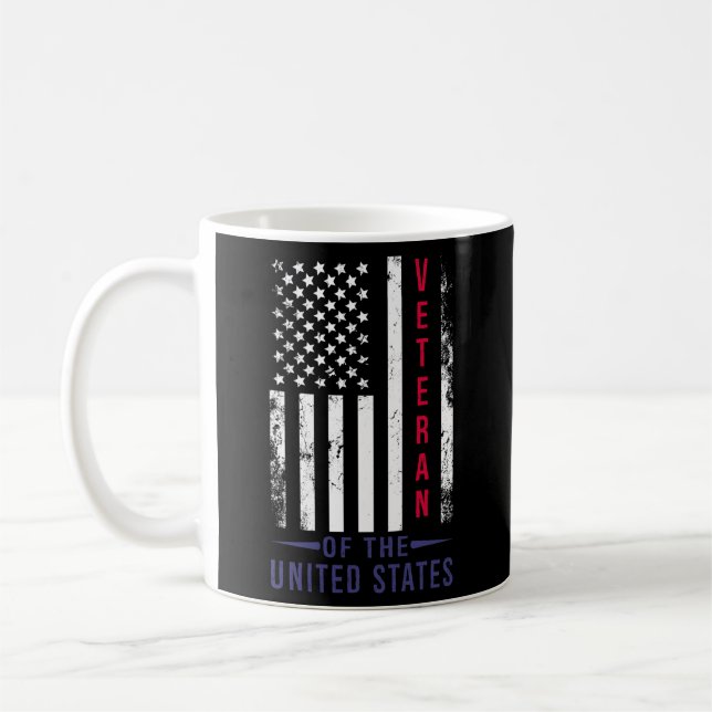 Caneca De Café Veterano Dos Estados Unidos (Esquerda)
