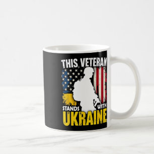 Caneca De Café Veterano Fica Com a Ucrânia - Bandeira Americana P