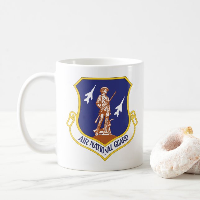 Caneca De Café Veterano Militar da Guarda Nacional da Air (Com Donut)