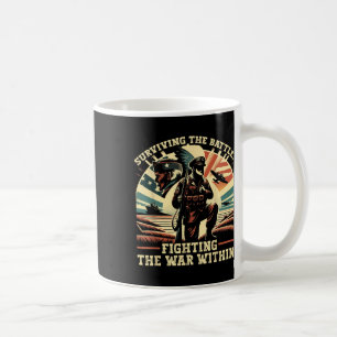 Caneca De Café Veterano Suicídio Consciência Mental Saúde Militar